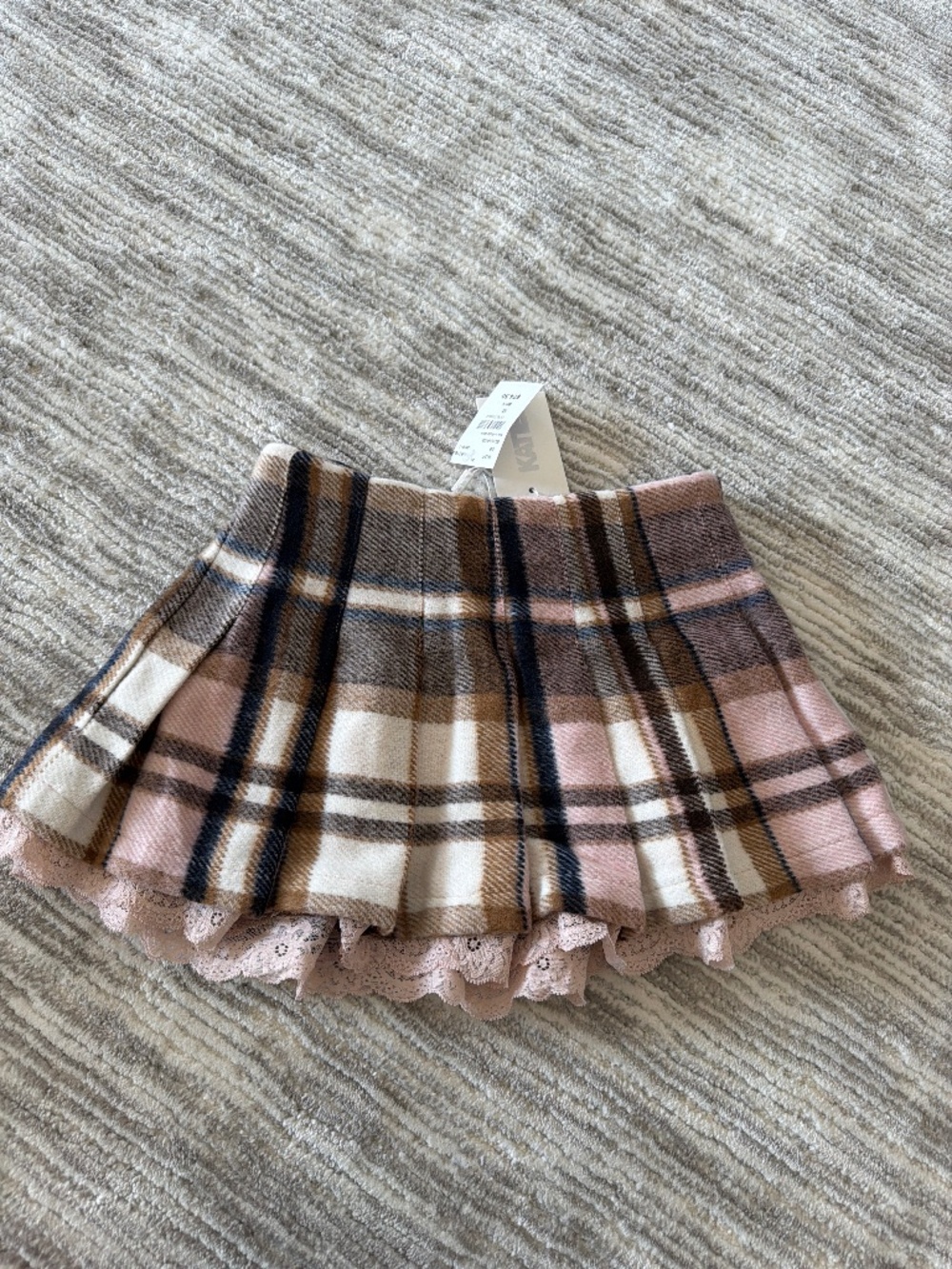 NWT Katie J plaid skirt size M